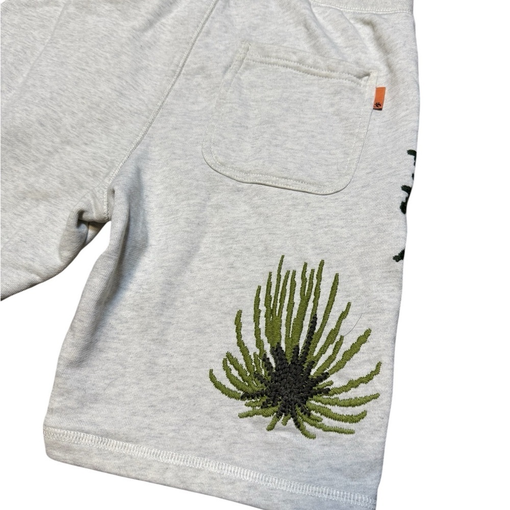 Scotch & Soda Boys Shorts 12/152 Grey Melange Embroidered Cactus Palm SOLD OUT - Picture 3 of 11